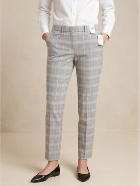 NWT Gap Grey Plaid Signature Skinny Ankle Pants 10